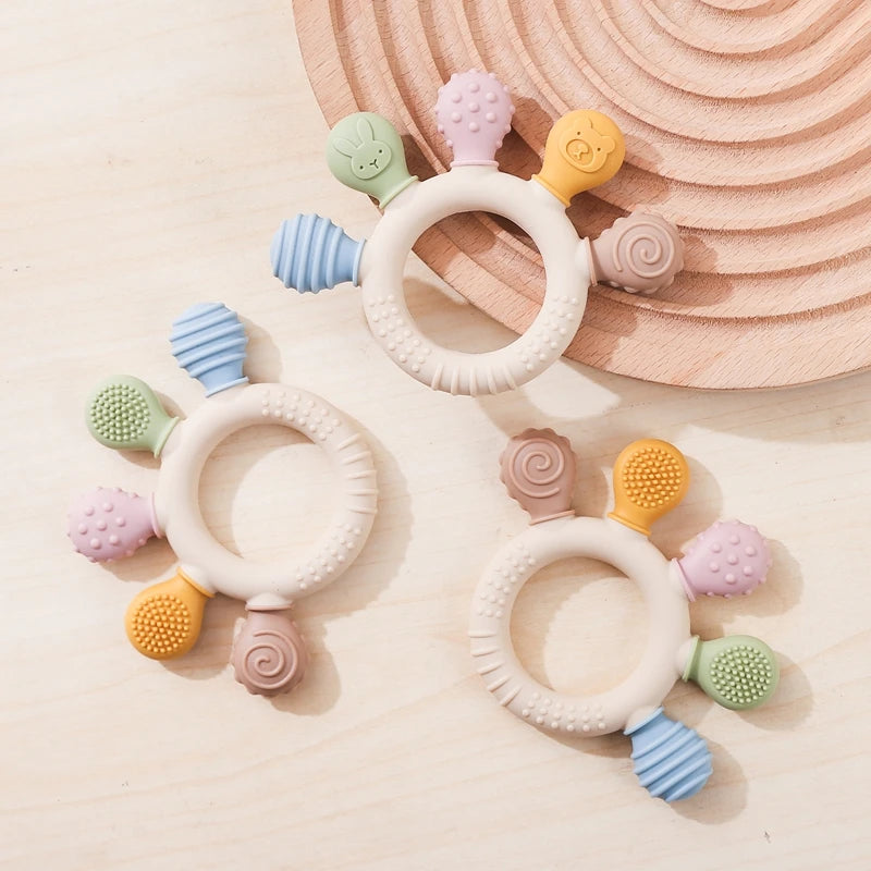 Anneau de Dentition Silicone Bébé – 3-14 mois