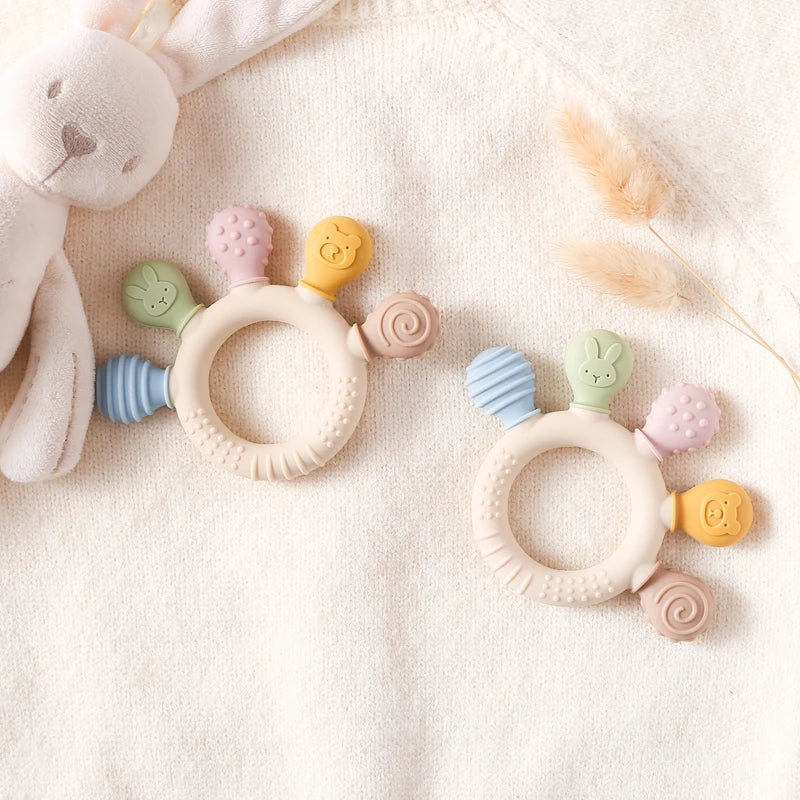 Anneau de Dentition Silicone Bébé – 3-14 mois