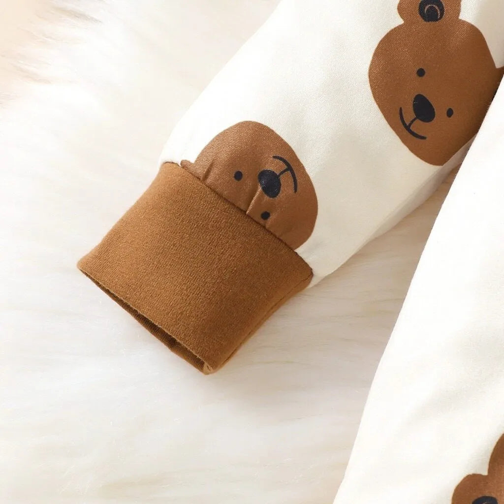 Barboteuse Nounours + Bonnet – Bébé Unisexe 0-18 mois